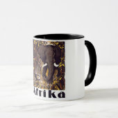 アフリカ象のヴィンテージポスター マグカップ (正面右)