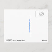 アフリカ象 – 保全 – エコロジー – 青 ポストカード (裏面)