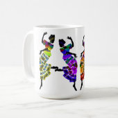 アフリカ足ダンス コーヒーマグカップ (正面左)