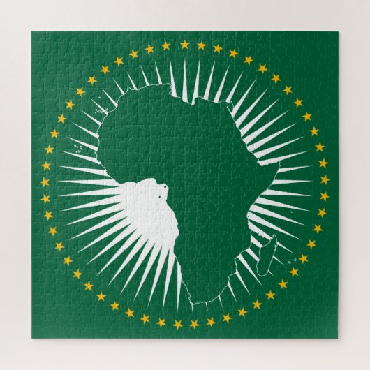 アフリカ連合国旗(アフリカ)(パナアフリカ) ジグソーパズル (縦)