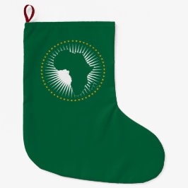 アフリカ連合国旗(アフリカ)(パナアフリカ) ラージクリスマスストッキング