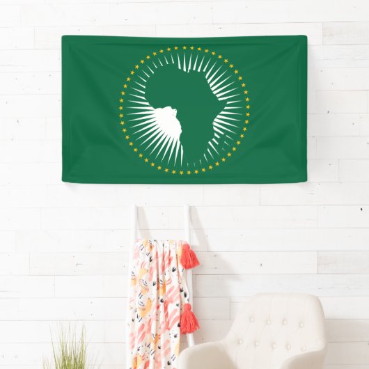 アフリカ連合旗旗旗 横断幕 (インサイチュ)