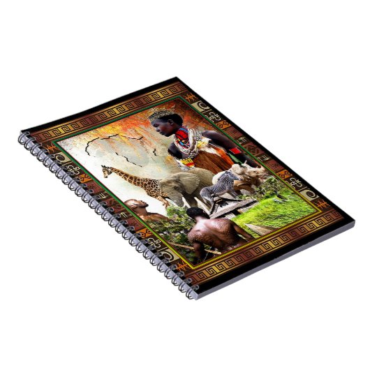 アフリカ部族のクイーンプランナー ノートブック (右側)