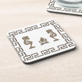 アフリカ部族の戦士の儀式 コースター (左側)