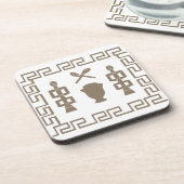 アフリカ部族の戦士の儀式 コースター (左側)