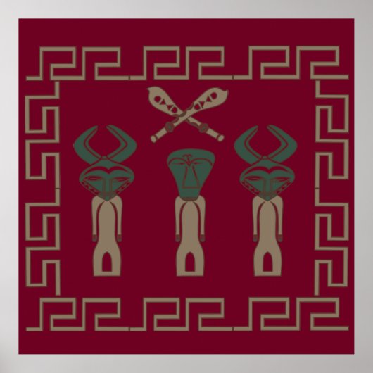 アフリカ部族の戦士の儀式 ポスター (正面)