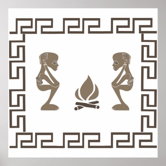 アフリカ部族の戦士の儀式 ポスター (正面)