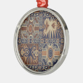 アフリカ部族コンテンポラリーコラージュ メタルオーナメント (左)