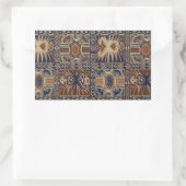 アフリカ部族コンテンポラリーコラージュ 長方形シール (バッグ)