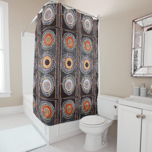 アフリカ部族デザイン シャワーカーテン (インサイチュ)