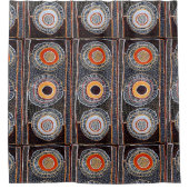 アフリカ部族デザイン シャワーカーテン (正面)