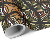 アフリカ部族デザイン ラッピングペーパー (ロールコーナー)