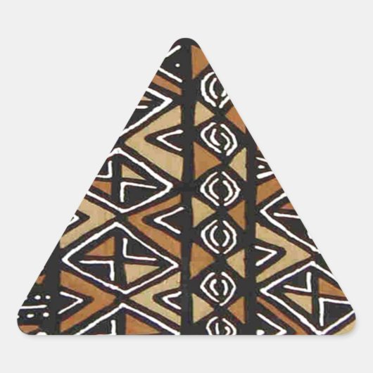 アフリカ部族デザイン 三角形シール (正面)