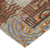 アフリカ部族パターンプリント ショートテーブルランナー (コーナー)