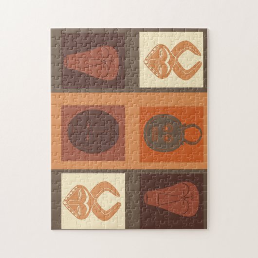 アフリカ部族マスク ジグソーパズル (縦)