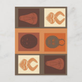 アフリカ部族マスク ポストカード (正面)