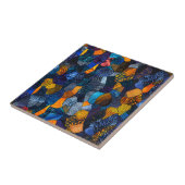 アフリカ部族模様セラミックタイル タイル (側面)