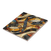 アフリカ部族模様セラミックタイル タイル (側面)