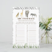 アフリカ野生の赤ちゃんシャワーゲーム印刷 (スタンド正面)