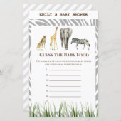 アフリカ野生の赤ちゃんシャワーゲーム印刷 (正面/裏面)