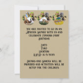 アフリカ野生動物のパワプリントコラージュ招待状 招待状 (裏面)