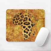 アフリカ野生動物のヒョウ斑点マップ マウスパッド (マウス)