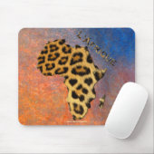 アフリカ野生動物のヒョウ斑点マップ マウスパッド (マウス)