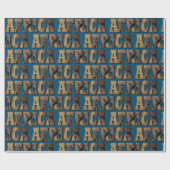 アフリカ野生動物アフリカワードエレファントカーフ ラッピングペーパー (フラット)