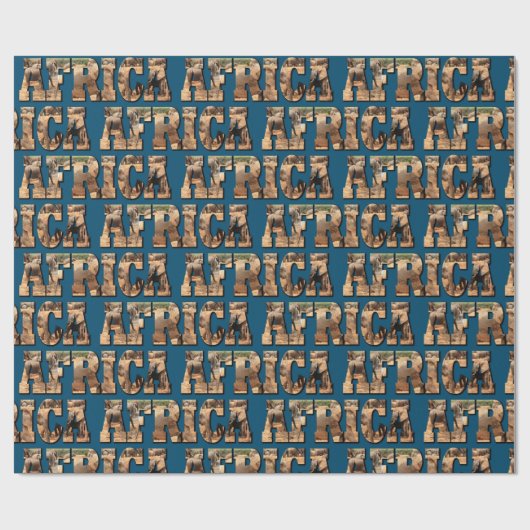 アフリカ野生動物アフリカ語エレファントカメオ ラッピングペーパー (フラット)