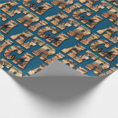 アフリカ野生動物アフリカ語エレファントカメオ ラッピングペーパー (角)