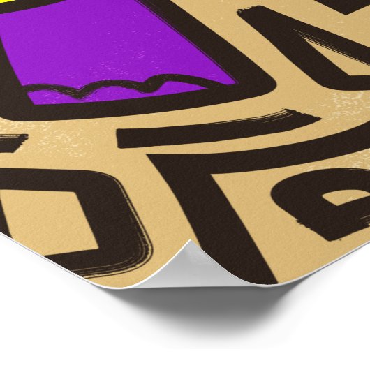 アフリカ野生動物アートポスター ポスター (角)