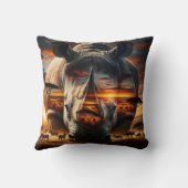 アフリカ野生動物サンセット枕 クッション (裏面)