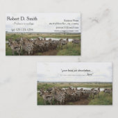 アフリカ野生動物ゼブラ科学プロフェッショナル 名刺 (正面/裏面)