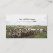 アフリカ野生動物ゼブラ科学プロフェッショナル 名刺 (裏面)