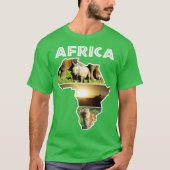 アフリカ野生動物地図トリオTシャツ Tシャツ (正面)