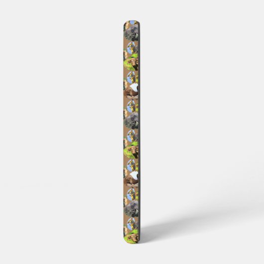 アフリカ野生生物の絵画資料コラージュ SAMSUNG GALAXYケース (左側面)