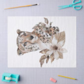 アフリカ野生生物チータポートレートテーマ 薄葉紙 (クラフト)