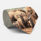 アフリカ野生生物写真撮影ゾウのボディガード ネクタイ (ロール)
