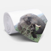 アフリカ野生生物写真撮影ゾウ・ブル ネクタイ (ロール)