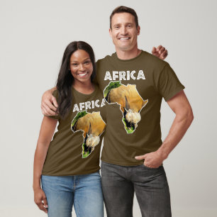 アフリカ野生生物地図サイふくらはぎ Tシャツ
