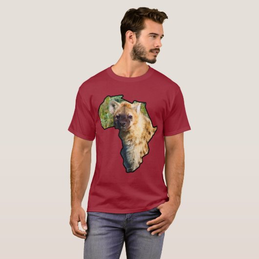 アフリカ野生生物大陸が発見したハイエナ Tシャツ (正面フル)