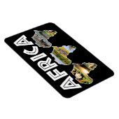 アフリカ野生生物大陸トリオコラージュ マグネット (右側)