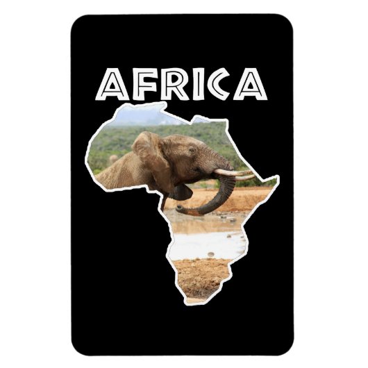 アフリカ野生生物大陸象の台頭 マグネット (縦)