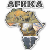 アフリカ野生生物大陸野生生物群 シール (正面)