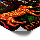 アフリカ野生生物調和 – 部族パターン ポスター (角)