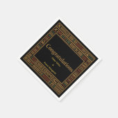 アフリカ金ゴールドケンテウェディングパーティナプキン スタンダードカクテルナプキン (角)