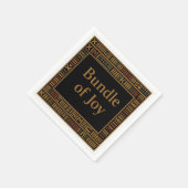 アフリカ金ゴールドケンテベビーシャワーナプキン スタンダードカクテルナプキン (角)