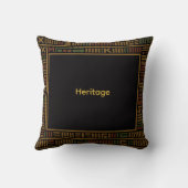 アフリカ金ゴールドケントパターン装飾用クッション クッション (裏面)