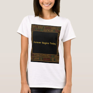アフリカ金ゴールドケントパターンTシャツ Tシャツ
