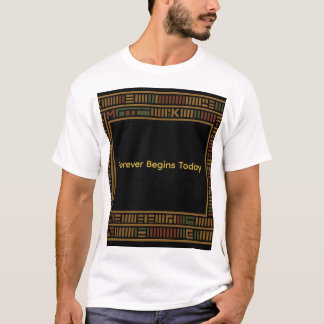 アフリカ金ゴールドケントパターンTシャツ Tシャツ
